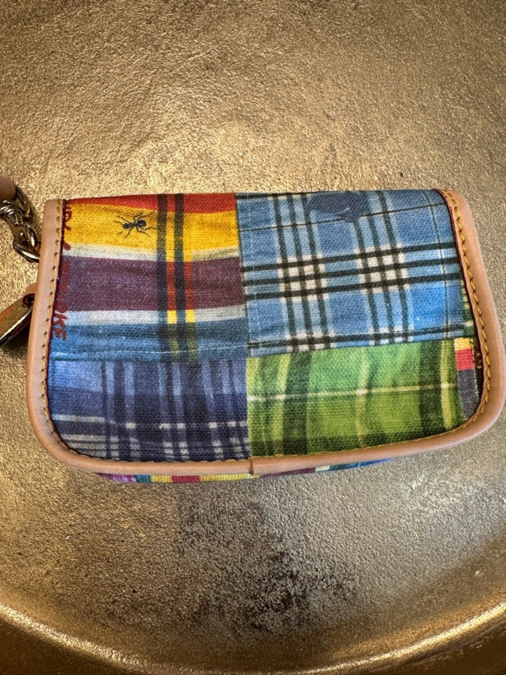 Dooney & Bourke Vintage Y2K Picnic ants madras plaid wristlet new - Picture 3 of 8